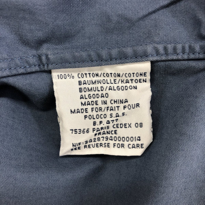 Ralph Lauren POLO by Ralph Lauren long sleeve button down shirt, men's size L cotton Blue type light blue Vintage Second Hand