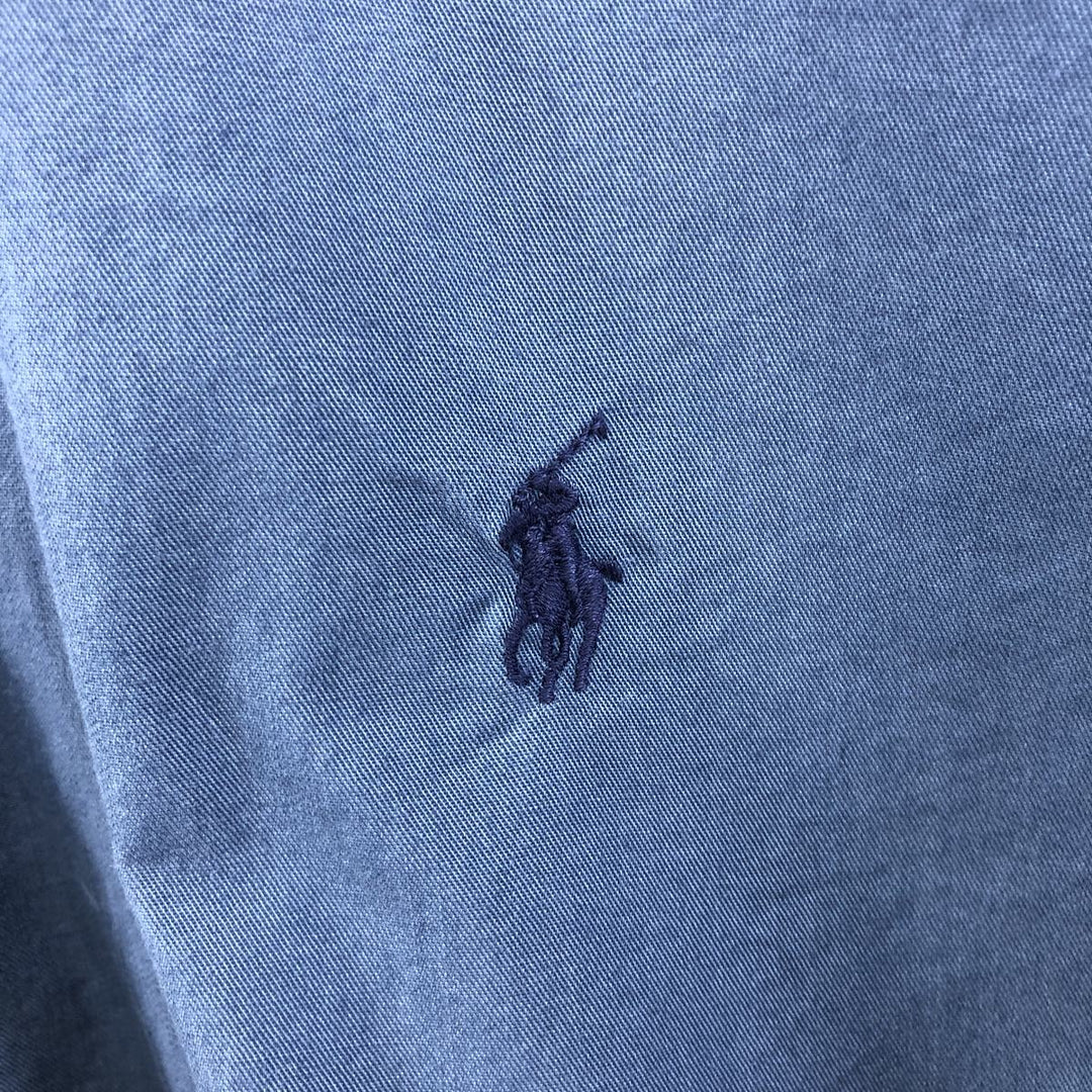 Ralph Lauren POLO by Ralph Lauren long sleeve button down shirt, men's size L cotton Blue type light blue Vintage Second Hand