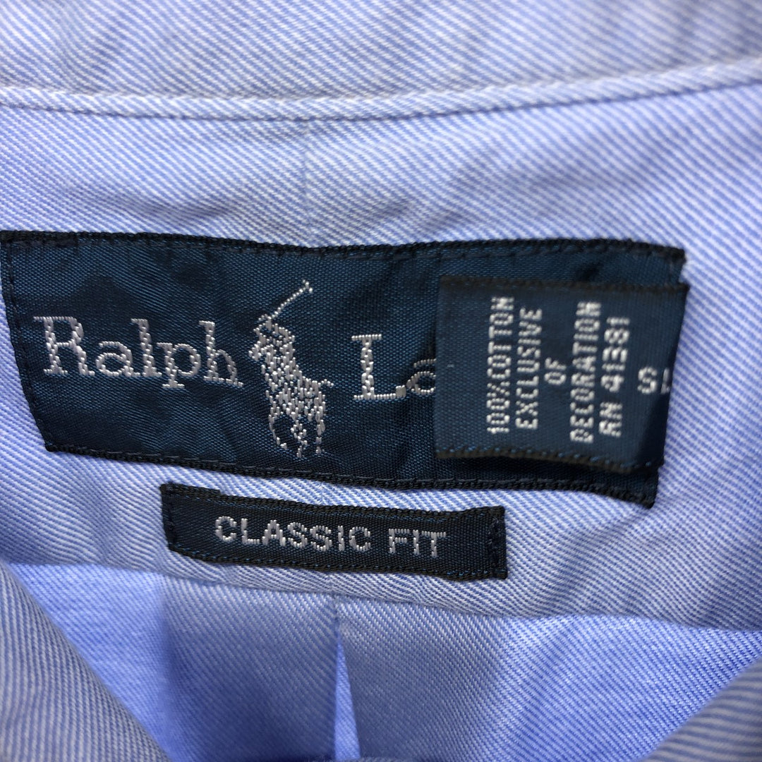 Ralph Lauren Classic Fit Long Sleeve Button Down Shirt, Men's Size L cotton Blue type light blue Vintage Second Hand