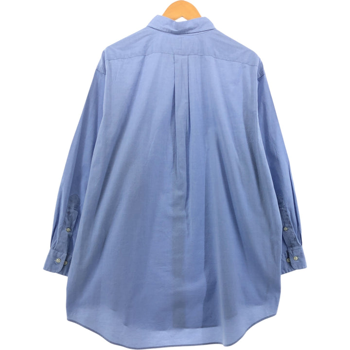Ralph Lauren YARMOUTH long sleeve button down shirt, men's XL size cotton Blue type light blue Vintage Second Hand