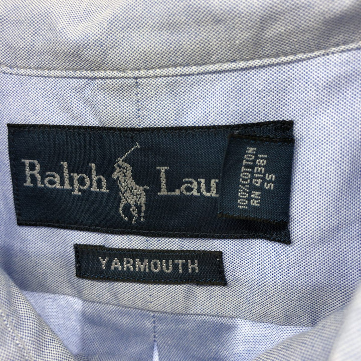 Ralph Lauren YARMOUTH long sleeve button down shirt, men's XL size cotton Blue type light blue Vintage Second Hand