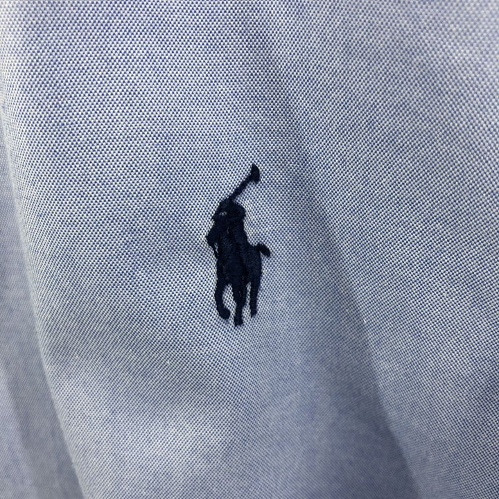 Ralph Lauren YARMOUTH long sleeve button down shirt, men's XL size cotton Blue type light blue Vintage Second Hand