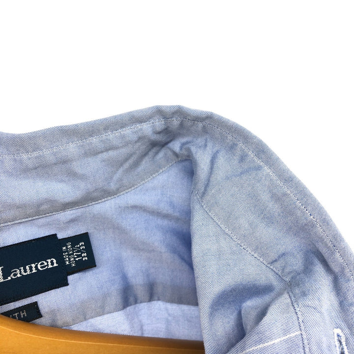 Ralph Lauren YARMOUTH long sleeve button down shirt, men's XL size cotton Blue type light blue Vintage Second Hand