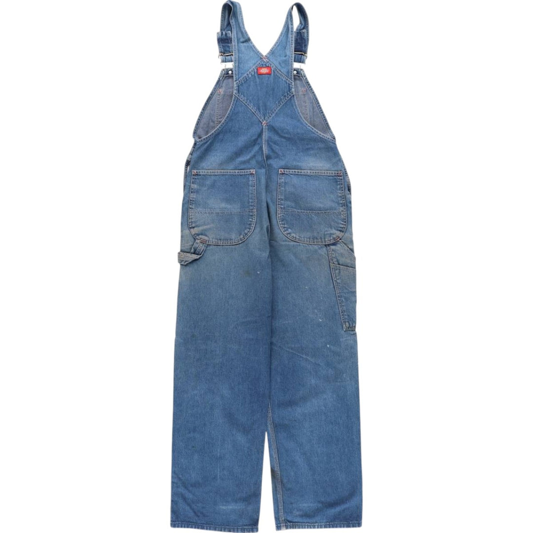 Dickies denim overalls for men, equivalent to W35 unclear blue type Vintage Second Hand
