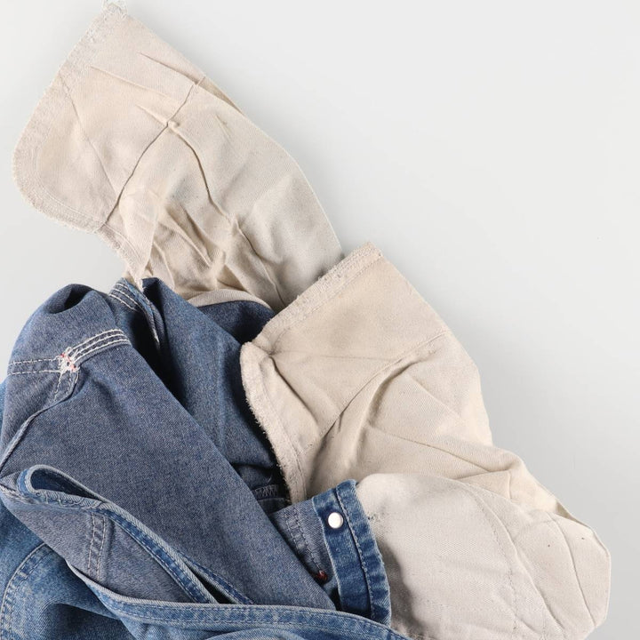 Dickies denim overalls for men, equivalent to W35 unclear blue type Vintage Second Hand