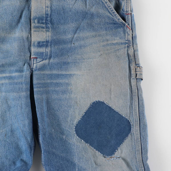 Dickies denim overalls for men, equivalent to W35 unclear blue type Vintage Second Hand