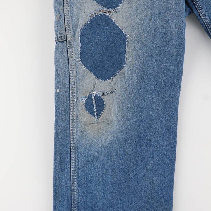 Dickies denim overalls for men, equivalent to W35 unclear blue type Vintage Second Hand
