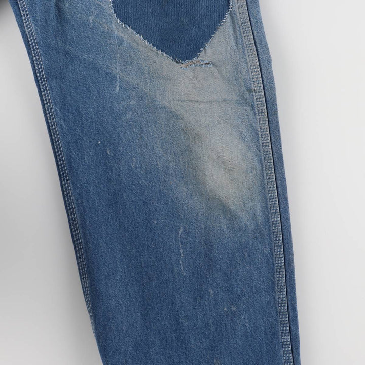 Dickies denim overalls for men, equivalent to W35 unclear blue type Vintage Second Hand