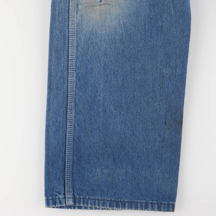 Dickies denim overalls for men, equivalent to W35 unclear blue type Vintage Second Hand