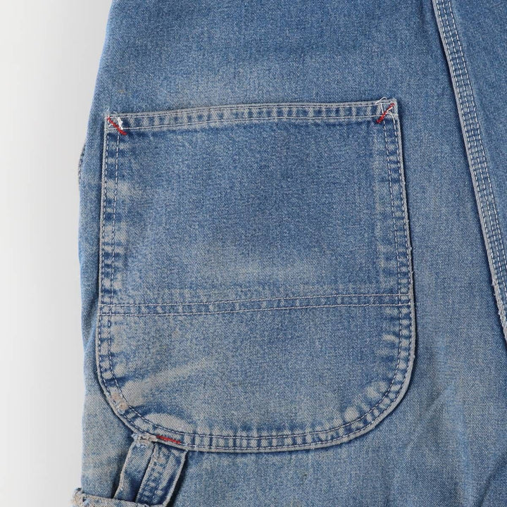 Dickies denim overalls for men, equivalent to W35 unclear blue type Vintage Second Hand