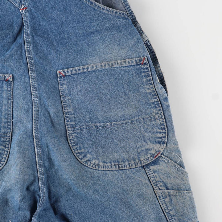 Dickies denim overalls for men, equivalent to W35 unclear blue type Vintage Second Hand
