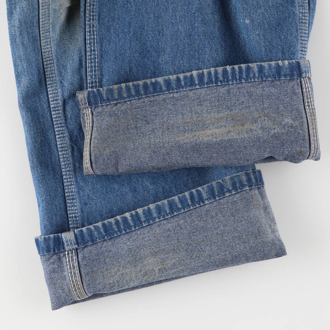 Dickies denim overalls for men, equivalent to W35 unclear blue type Vintage Second Hand