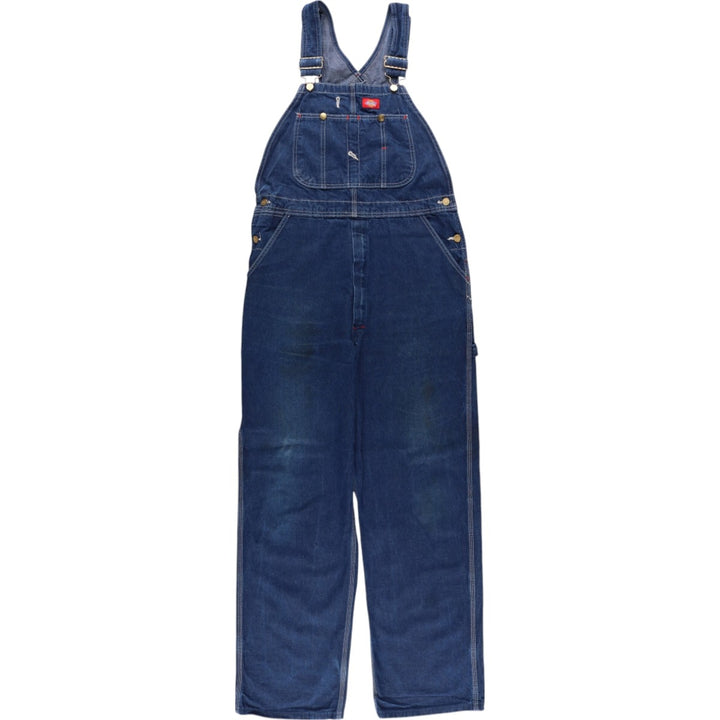 Dickies denim overalls for men, equivalent to w36 cotton blue type Vintage Second Hand