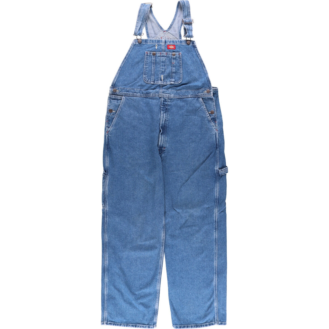 Dickies denim overalls for men, equivalent to W38 cotton blue type Vintage Second Hand