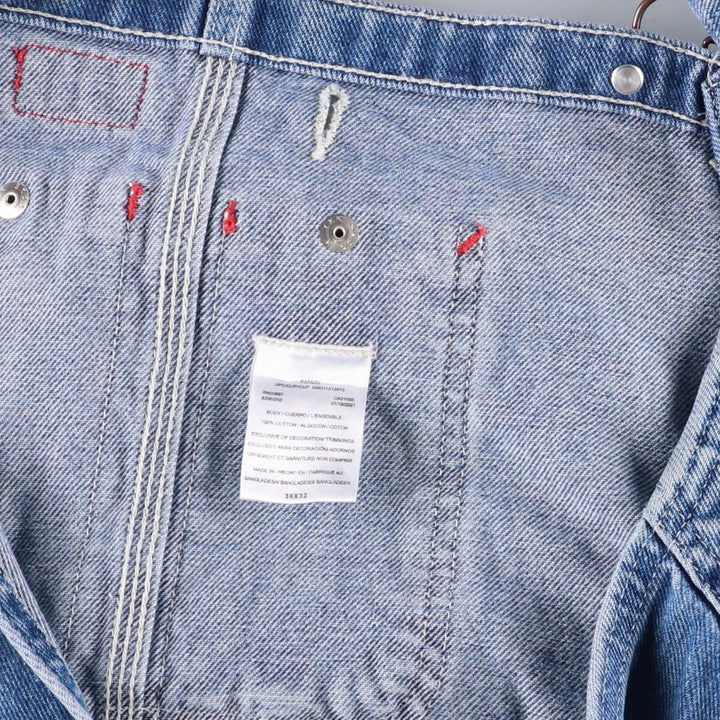Dickies denim overalls for men, equivalent to W38 cotton blue type Vintage Second Hand