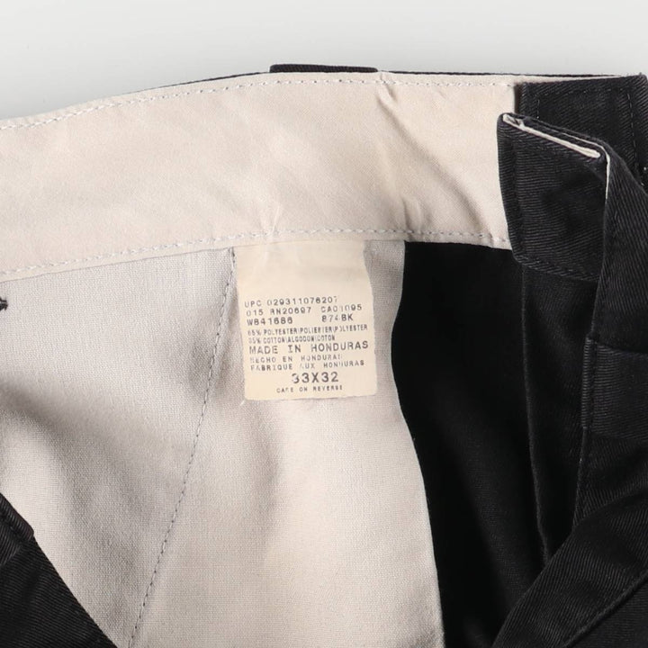 Dickies Work Pants Men's W33 polyester black type Vintage Second Hand