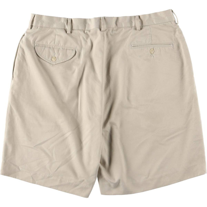 90'S Ralph Lauren POLO GOLF Two-pleat shorts, short pants, men's size W38, vintage polyester Beige type Vintage Second Hand