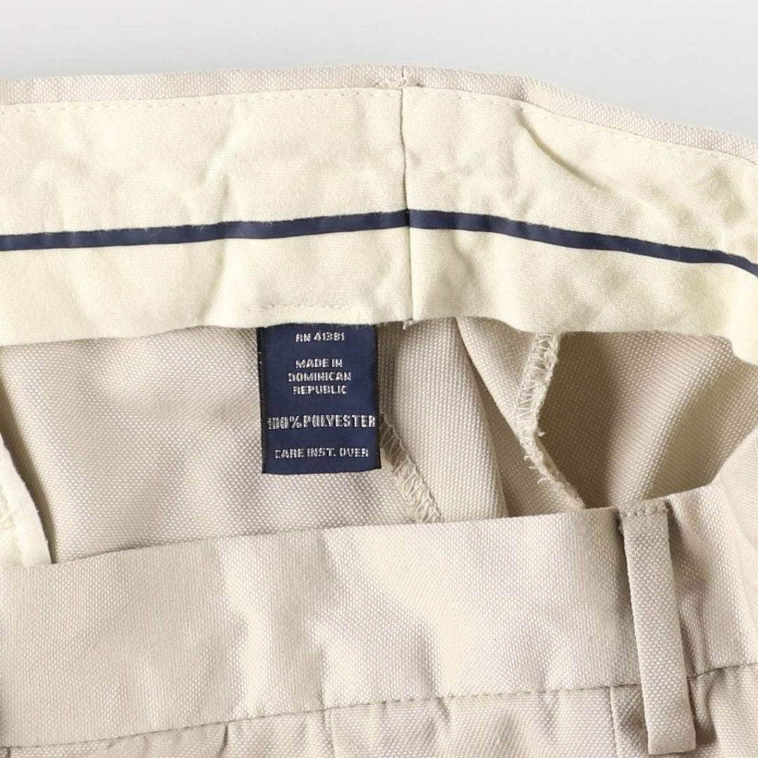 90'S Ralph Lauren POLO GOLF Two-pleat shorts, short pants, men's size W38, vintage polyester Beige type Vintage Second Hand