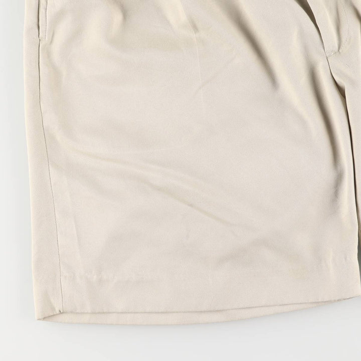 90'S Ralph Lauren POLO GOLF Two-pleat shorts, short pants, men's size W38, vintage polyester Beige type Vintage Second Hand