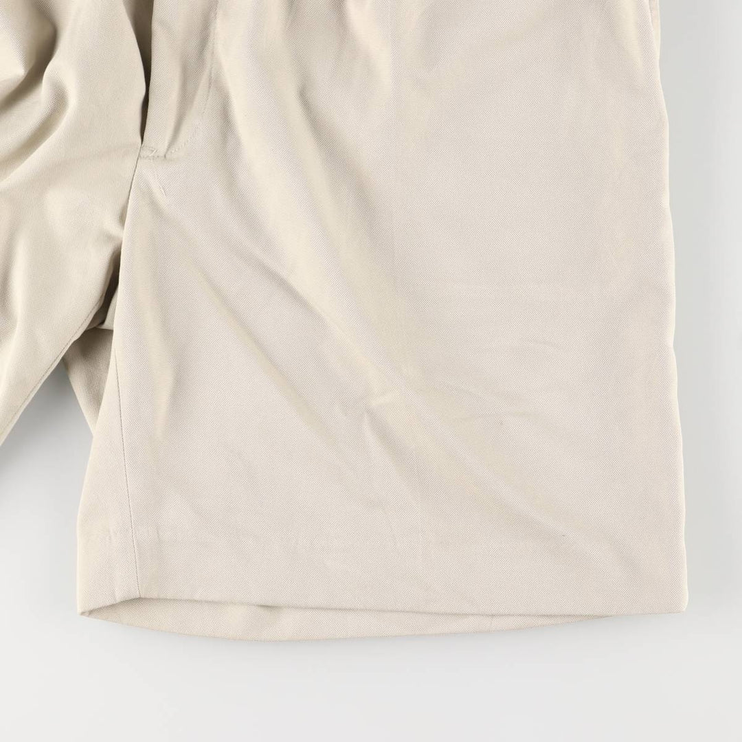90'S Ralph Lauren POLO GOLF Two-pleat shorts, short pants, men's size W38, vintage polyester Beige type Vintage Second Hand