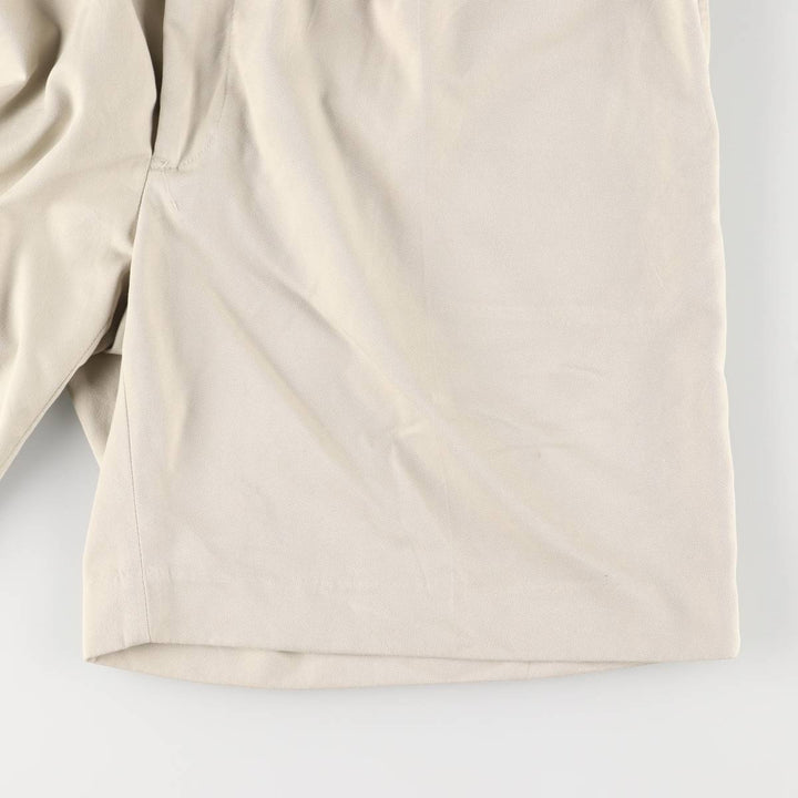 90'S Ralph Lauren POLO GOLF Two-pleat shorts, short pants, men's size W38, vintage polyester Beige type Vintage Second Hand