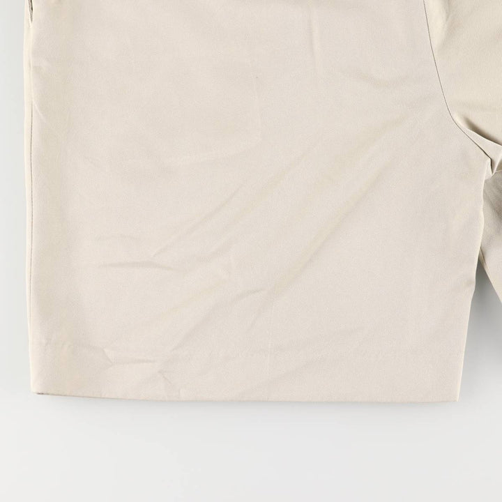 90'S Ralph Lauren POLO GOLF Two-pleat shorts, short pants, men's size W38, vintage polyester Beige type Vintage Second Hand