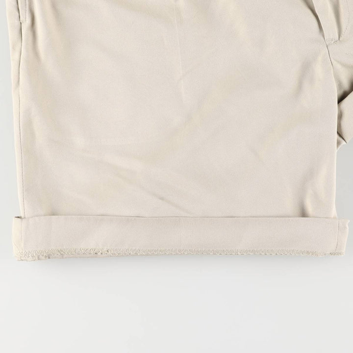 90'S Ralph Lauren POLO GOLF Two-pleat shorts, short pants, men's size W38, vintage polyester Beige type Vintage Second Hand