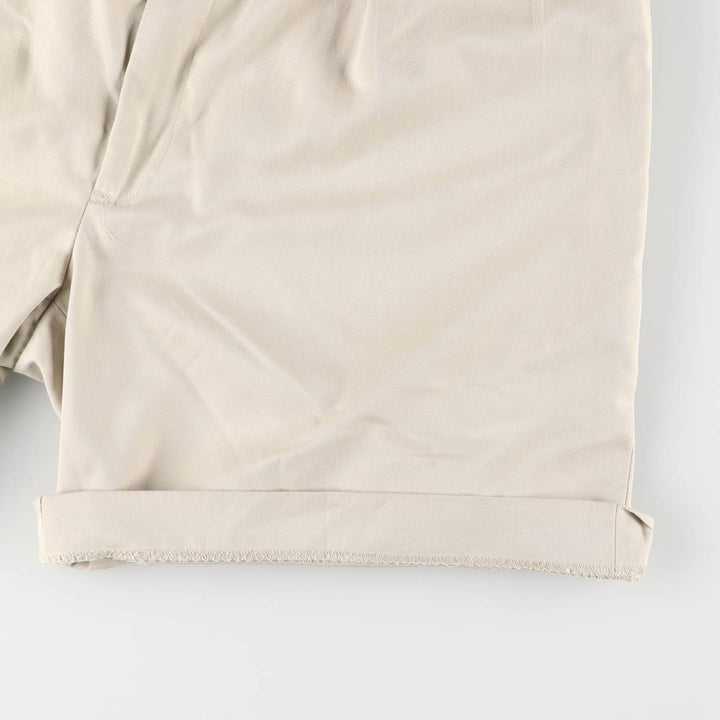 90'S Ralph Lauren POLO GOLF Two-pleat shorts, short pants, men's size W38, vintage polyester Beige type Vintage Second Hand