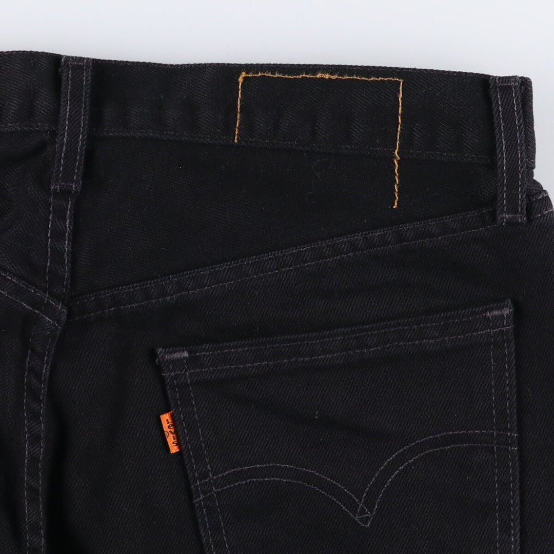 Levi's 501 Orange Tab Black Denim Straight Denim Pants Men's W32 unclear black type Vintage Second Hand