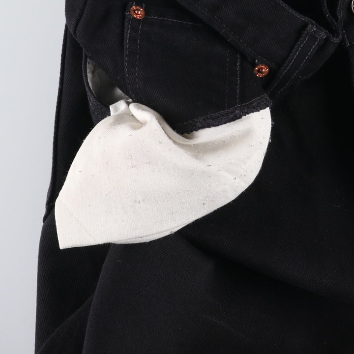 Levi's 501 Orange Tab Black Denim Straight Denim Pants Men's W32 unclear black type Vintage Second Hand