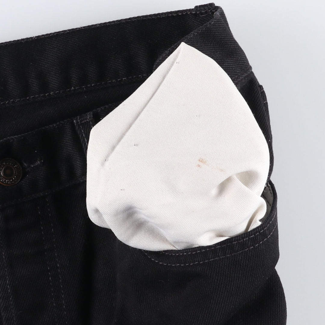 Levi's 501 Orange Tab Black Denim Straight Denim Pants Men's W32 unclear black type Vintage Second Hand