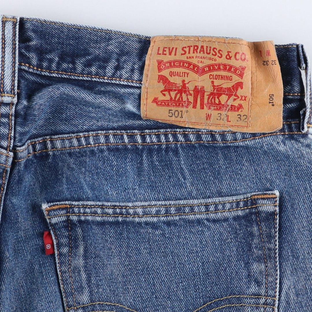 Levi's 501 straight denim pants for men, size W33 cotton blue type Vintage Second Hand