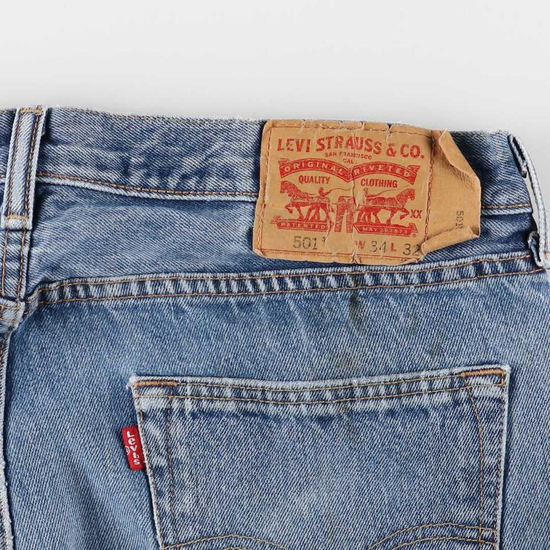 Levi's 501 straight denim pants for men, size W35 cotton blue type Vintage Second Hand