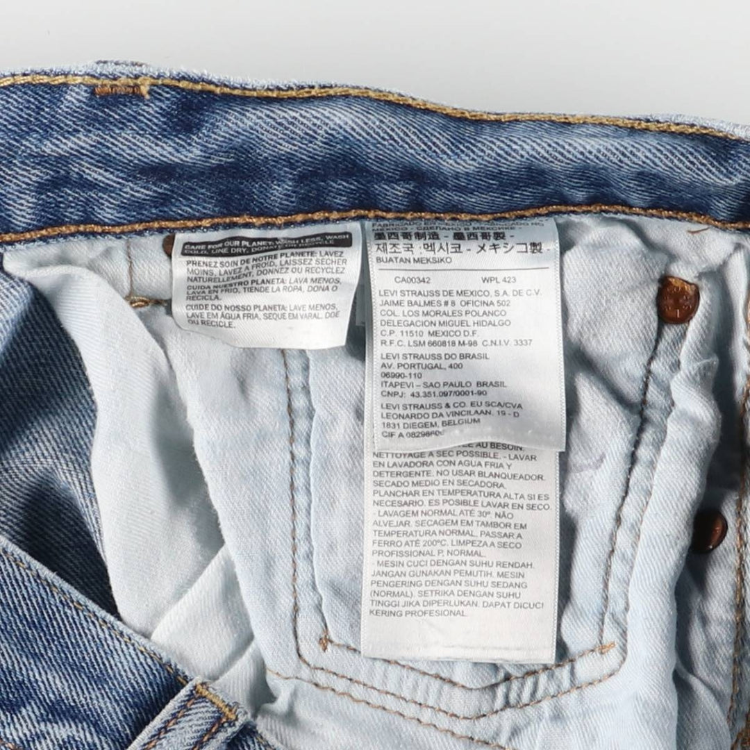 Levi's 501 straight denim pants for men, size W35 cotton blue type Vintage Second Hand