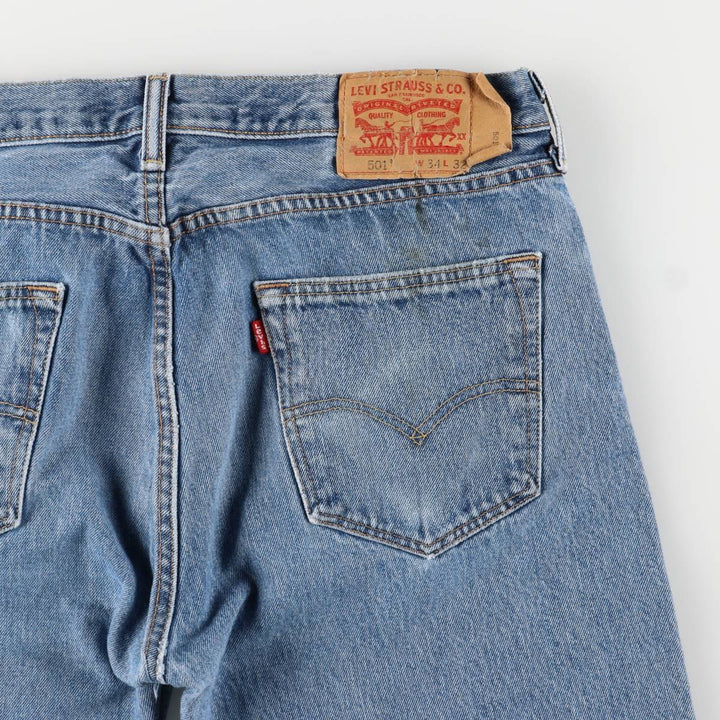 Levi's 501 straight denim pants for men, size W35 cotton blue type Vintage Second Hand
