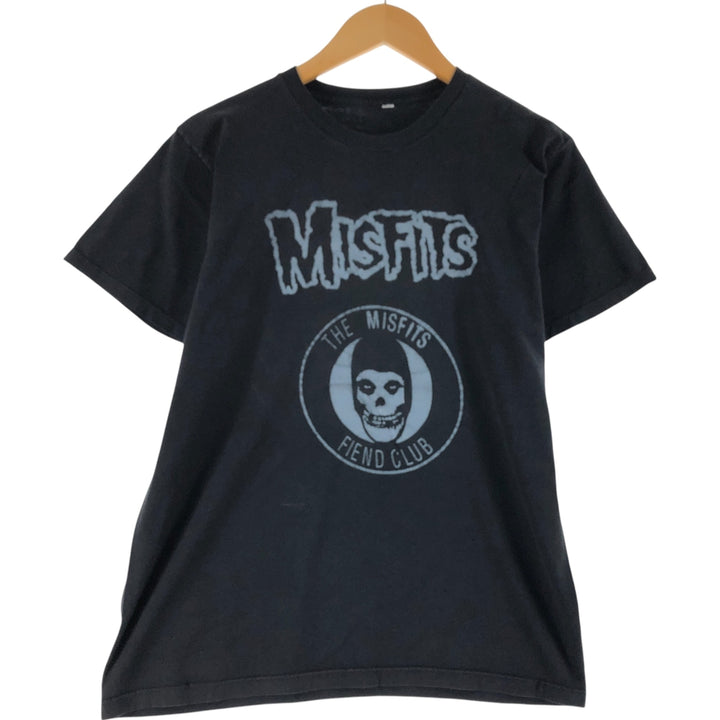MISFITS Skull Pattern Band T-shirt, Men's S size unclear black type Vintage Second Hand
