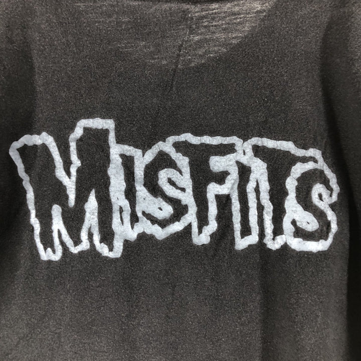 MISFITS Skull Pattern Band T-shirt, Men's S size unclear black type Vintage Second Hand