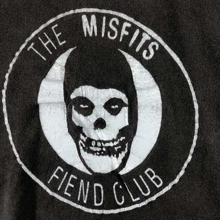 MISFITS Skull Pattern Band T-shirt, Men's S size unclear black type Vintage Second Hand