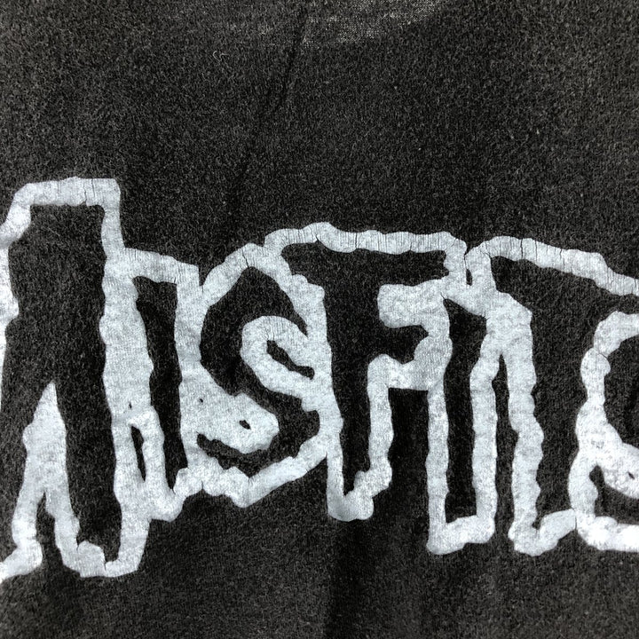 MISFITS Skull Pattern Band T-shirt, Men's S size unclear black type Vintage Second Hand