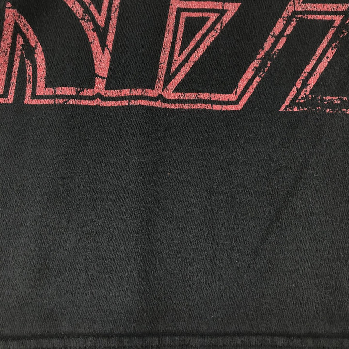 KISS Band T-shirt, Men's M size cotton black type Vintage Second Hand
