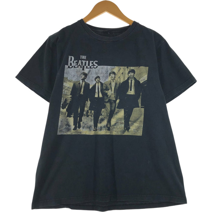 THE BEATLES The Beatles Band T-shirt Band T Men's L size cotton black type Vintage Second Hand