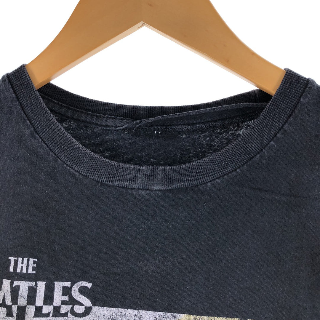 THE BEATLES The Beatles Band T-shirt Band T Men's L size cotton black type Vintage Second Hand