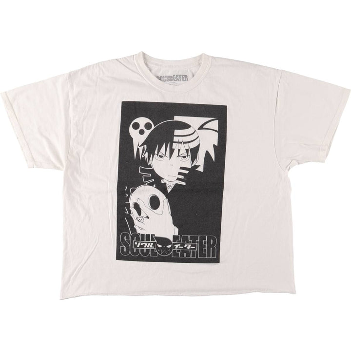 2000'S SOUL EATER Death the Kid Anime Character Print T-Shirt, Men's Size XL cotton black type Vintage Second Hand