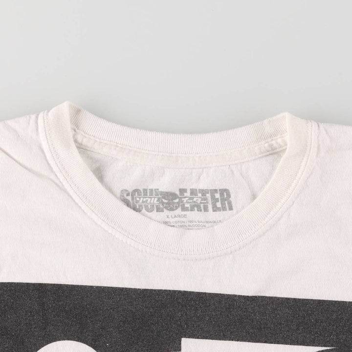2000'S SOUL EATER Death the Kid Anime Character Print T-Shirt, Men's Size XL cotton black type Vintage Second Hand