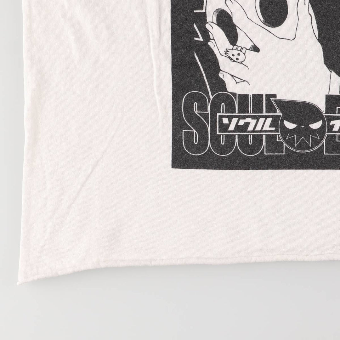 2000'S SOUL EATER Death the Kid Anime Character Print T-Shirt, Men's Size XL cotton black type Vintage Second Hand
