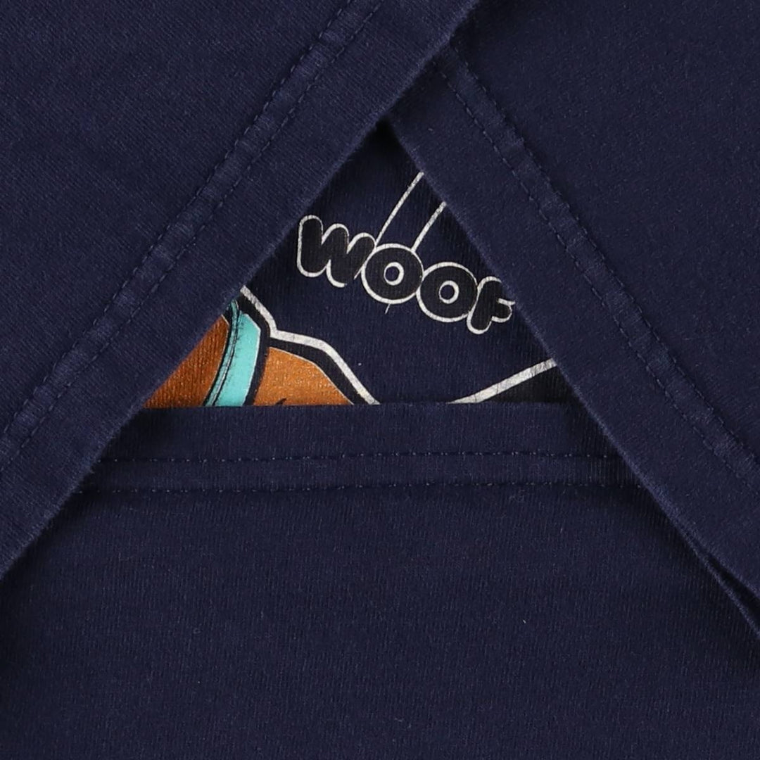 00'S Scooby-Doo character print T-shirt, men's size XL cotton navy blue type Vintage Second Hand