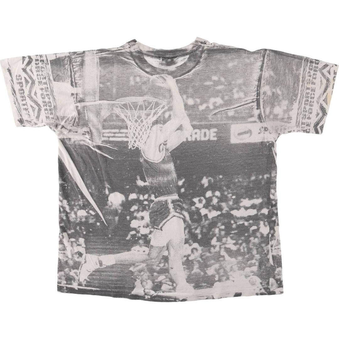 Vintage 90'S Sport Force College T-Shirt, Made in USA, Men's XL cotton gray type Vintage Second Hand