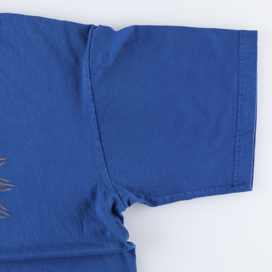 90'S TEE JAYS Dragon Pattern Print T-shirt Men's XL Vintage unclear blue type Vintage Second Hand