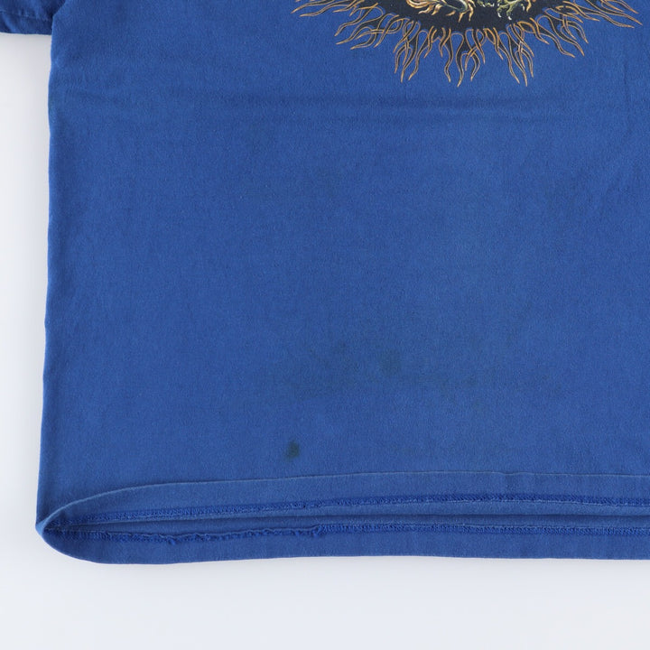 90'S TEE JAYS Dragon Pattern Print T-shirt Men's XL Vintage unclear blue type Vintage Second Hand