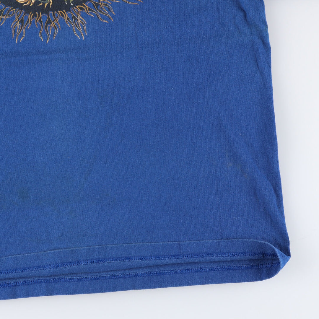 90'S TEE JAYS Dragon Pattern Print T-shirt Men's XL Vintage unclear blue type Vintage Second Hand